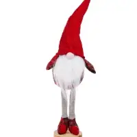 Фигура текстиль &laquo;Гном в красном&raquo; 55 см, 1 LED, от батареек AG13&times;3, свечение тёплое белое