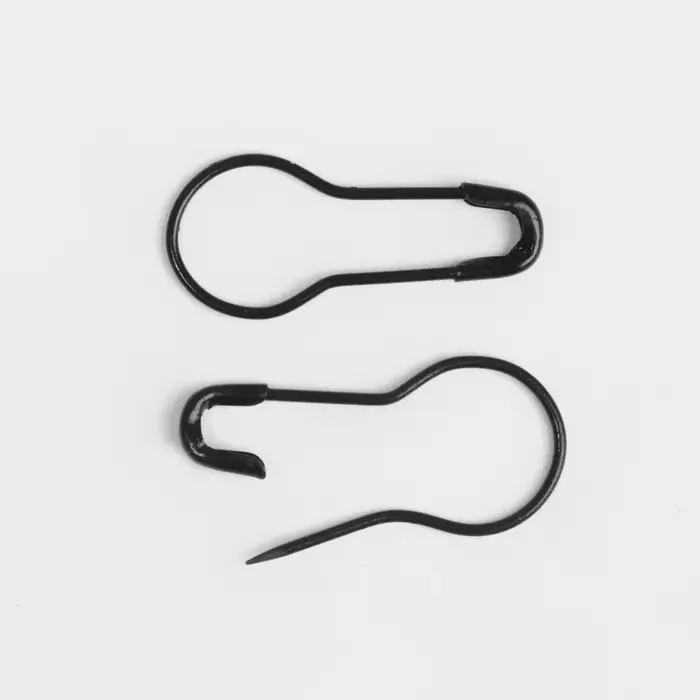 Булавки с круглым концом, 22 мм, 20 шт., цвет чёрный