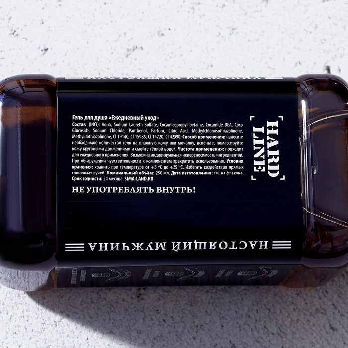 Новогодний подарочный набор косметики &laquo;Крутой мужик&raquo;, гель для душа во флаконе виски 250 мл и мыло для рук 90 г, Новый Год