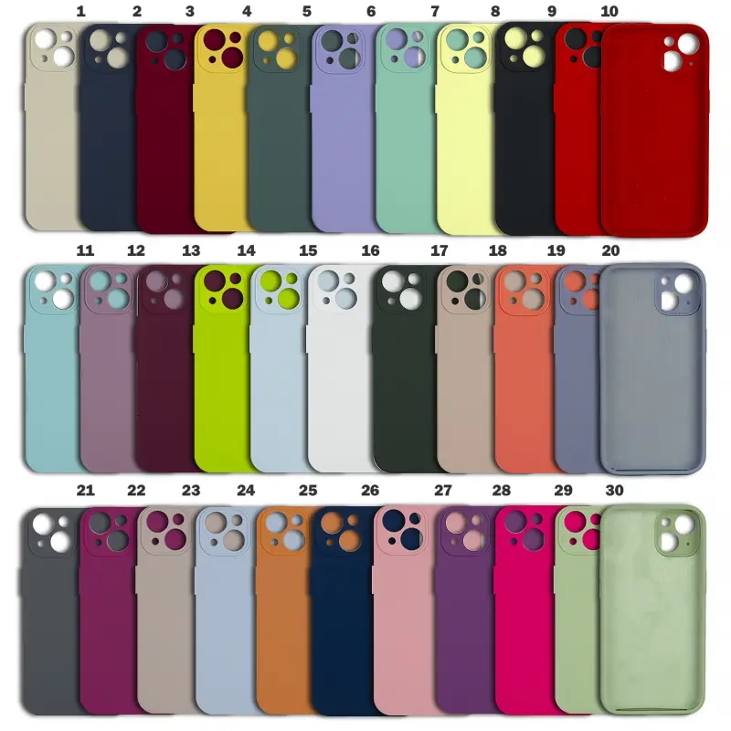 Чехол iPh 13 Silicon Сase APL WS (закрытый низ+камера) без лого