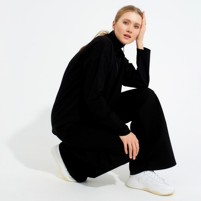 Костюм (джемпер, брюки) MINAKU: Casual Collection цвет чёрный, размер 44 Костюм (джемпер, брюки) MINAKU: Casual Collection цвет чёрный, размер 44