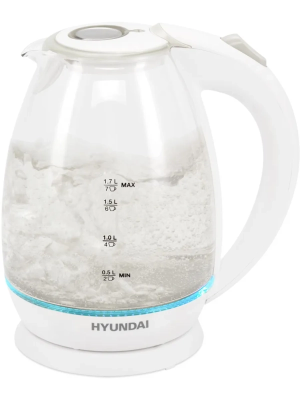 Чайник HYK-G2409 1.7л. 2200Вт белый серебристый