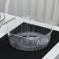 Крышка для тортницы пластиковая одноразовая ПР-Т-225, 25&times;10,6 см, внутренний 23&times;9,5 см, прозрачная