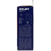 Лампа светодиодная СТАРТ, 10 Вт, Е14, С37, 4000К, 800 Лм, холодный (нейтральный) свет