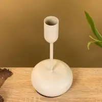 Подсвечник на 1 свечу текстурный "Фисташковый" 8х8х15,5 см