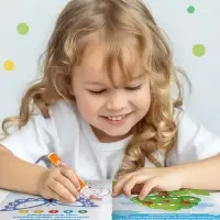 Раскраски набор &laquo;Рисуем точками&raquo;, 6 точка - маркеров, 8 раскрасок