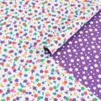 Бумага упаковочная глянцевая двухсторонняя &laquo;Звёзды&raquo;, 70 &times; 100 см