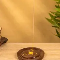 Подставка под благовония круглая "Звёзды" 12,5х12,5х2 см, дерево шишам