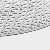 Салфетки сервировочные на стол Доляна &laquo;Сфера&raquo;, d=35,5 см, 4 шт, цвет серебро