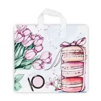 Пакет "Знак внимания", полиэтиленовый с петлевой ручкой, 37 х 34 см, 70 мкм