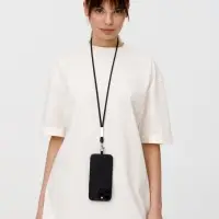 Шнурок для бейджа Tube Metal, черный