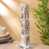 Сувенир "Статуя Слонов" дерево 12х12х38 см