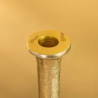 Подсвечник "Флейта" алюминий 37 см, цв. золото