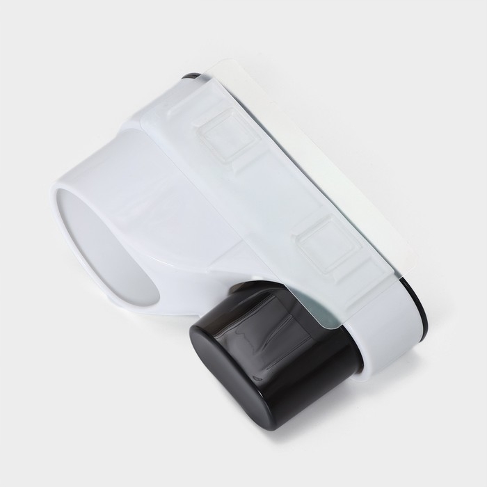 Держатель для фена и ванных принадлежностей в ванную на липучках, 18,7&times;10&times;9 см, цвет чёрно-белый