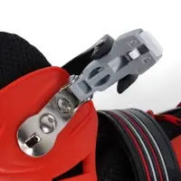 Коньки детские раздвижные BlackAqua, р. 30-33, для фитнеса, с роликовой платформой, красные, чёрные