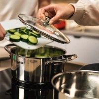 Кастрюля с крышкой Cook Eat 24 см, подходит для индукции