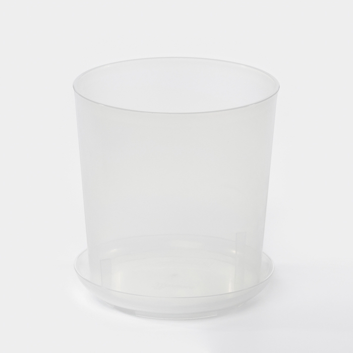 Горшок для орхидей с поддоном Доляна, 1,6 л, пластиковый, прозрачный