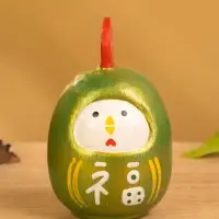 Деревянная кукла кокеши "Цыпленок" цв. зелёный, 6х6х9 см