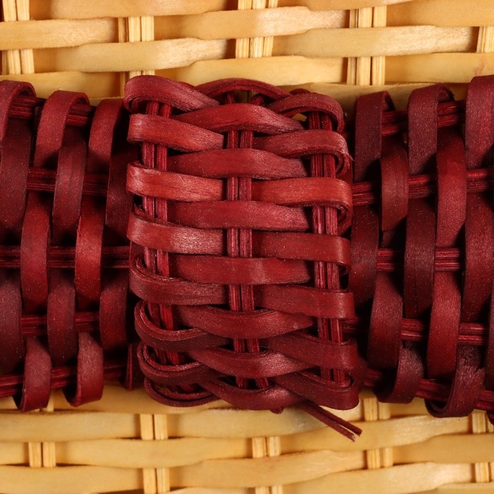 Корзина плетеная, с бантом, 27 х 13 х 11/24 см, секвойя