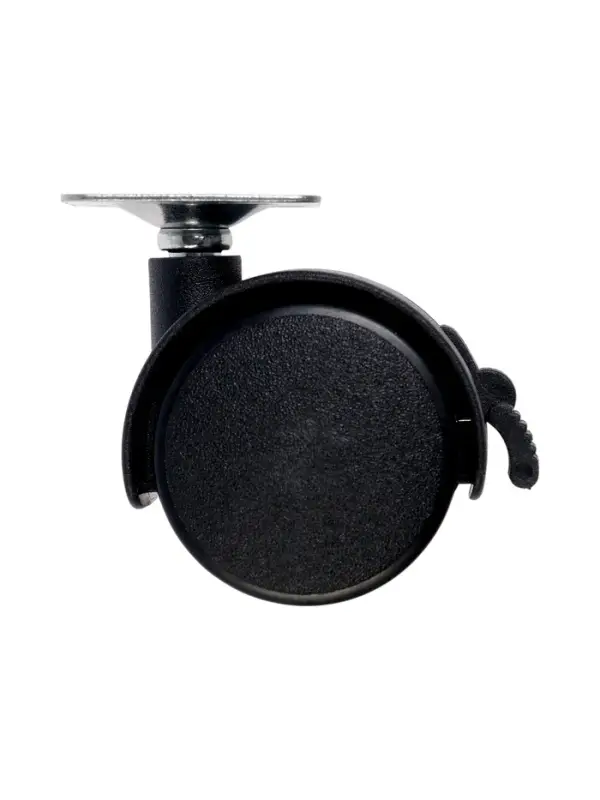 Колесо мебельное ТУНДРА, d=40 мм, на площадке 33х33 мм, с тормозом, набор 4 шт