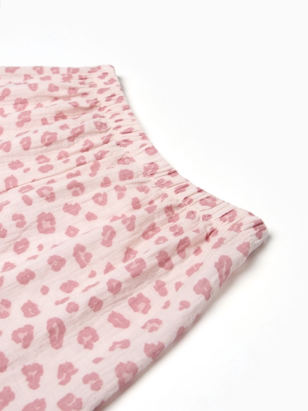 Комплект женский (рубашка, шорты) KAFTAN "Муслин: pink leopard" р. 52-54