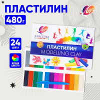 Пластилин 24 цвета 480 г "Классика" Пластилин 24 цвета 480 г "Классика"