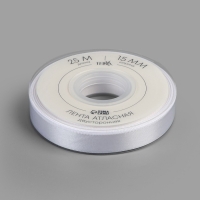 Лента атласная двухсторонняя №0029 15мм*25&plusmn;1м белый TR