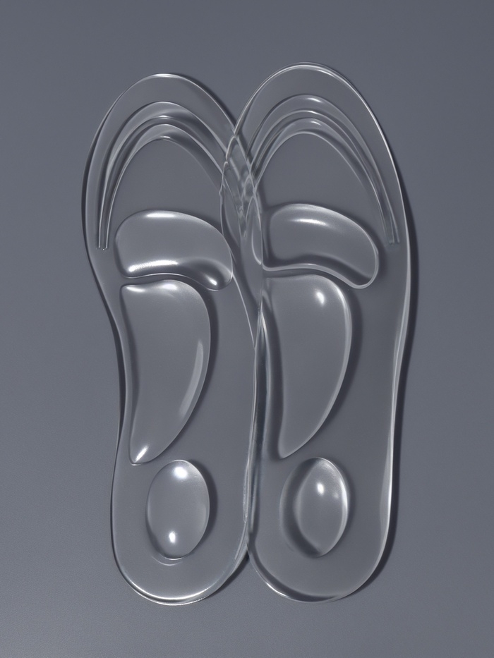 Стельки (силикон) на кл осн универс 41-46р-р 29,5см (пара) прозрач пак SS