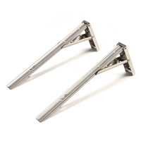 Кронштейн складной для столов и полок ТУНДРА, F001 , 2 шт., длина 350 мм., нержавеющая сталь   97039