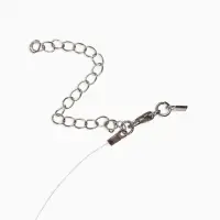 Колье на леске "Капля росы", цвет былй в серебре