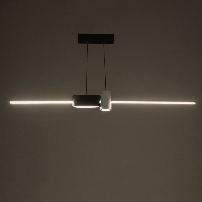 Светильник с ПДУ "Бергер" LED 18Вт 3000-6000К бело-черный 100х100 см