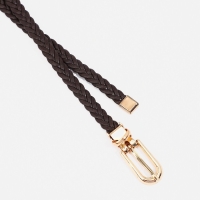 Ремень женский, ширина 0.8 см, пряжка металл, цвет коричневый