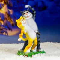 Садовая фигура "Кошки Март навсегда" 32х18х12см