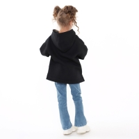 Толстовка для девочки, цвет черный, рост 116 см