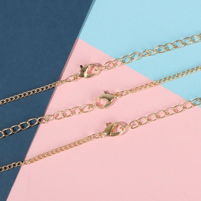 Кулоны &laquo;Неразлучники&raquo; виды мороженого, цветные в золоте, 45 см