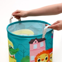 Корзина для хранения игрушек &laquo;Зверята&raquo;, 50 х 40 см, синяя