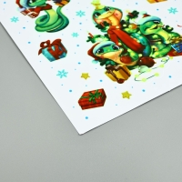 Интерьерная наклейка со светящимся слоем «Новогодние змейки», 21 х 29.7 см , Новый год Интерьерная наклейка со светящимся слоем «Новогодние змейки», 21 х 29.7 см , Новый год