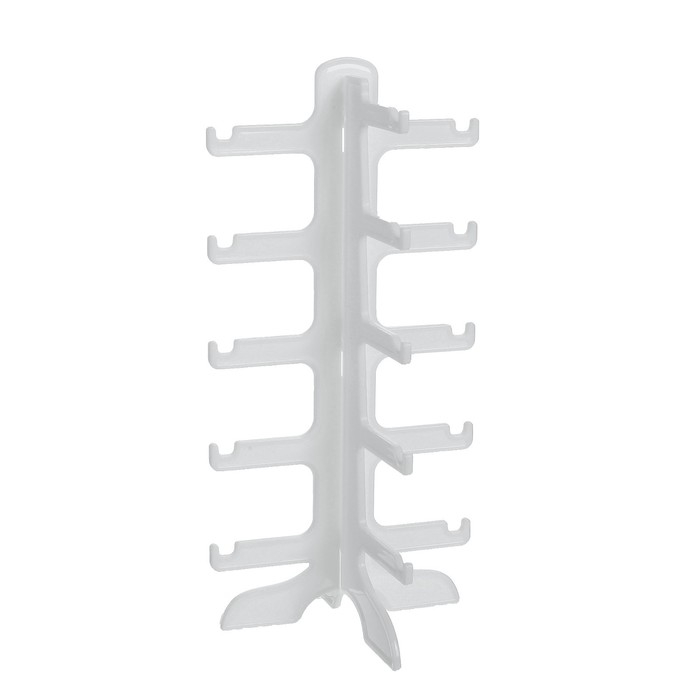 Подставка под очки, 15,5&times;14&times;31 см, пять ярусов, цвет белый