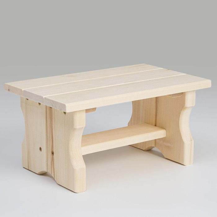 Лавочка низкая, 35&times;21&times;17см, из липы "Первый сорт", "Добропаровъ"