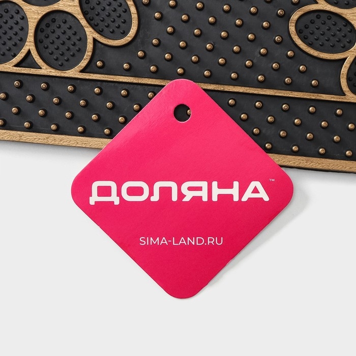 Коврик придверный Доляна &laquo;Лапка&raquo;, цвет МИКС