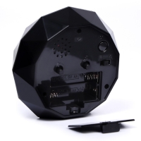 Часы настольные будильник с подсветкой, бесшумные, 2 мелодии, циферблат d-13 см