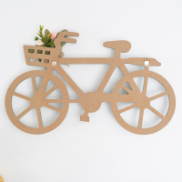 Крючки декоративные дерево "Велосипед с букетом цветов" 22х40х3,5 см
