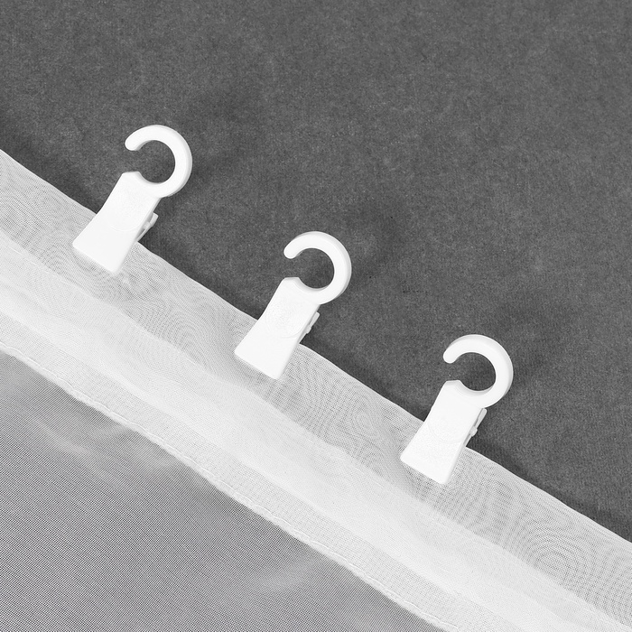 Зажим для штор, 35 &times; 20 &times; 15 мм, 10 шт, цвет белый