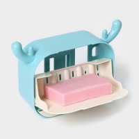 Мыльница &laquo;Барашек&raquo;, пластик, 15,5&times;10,5&times;4 см, цвет голубой