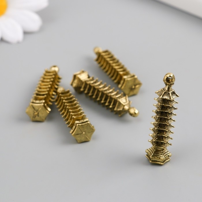 Сувенир металл подвеска Сувенир металл подвеска "Пагода 9 ярусов" 5х1,5х1,5 см