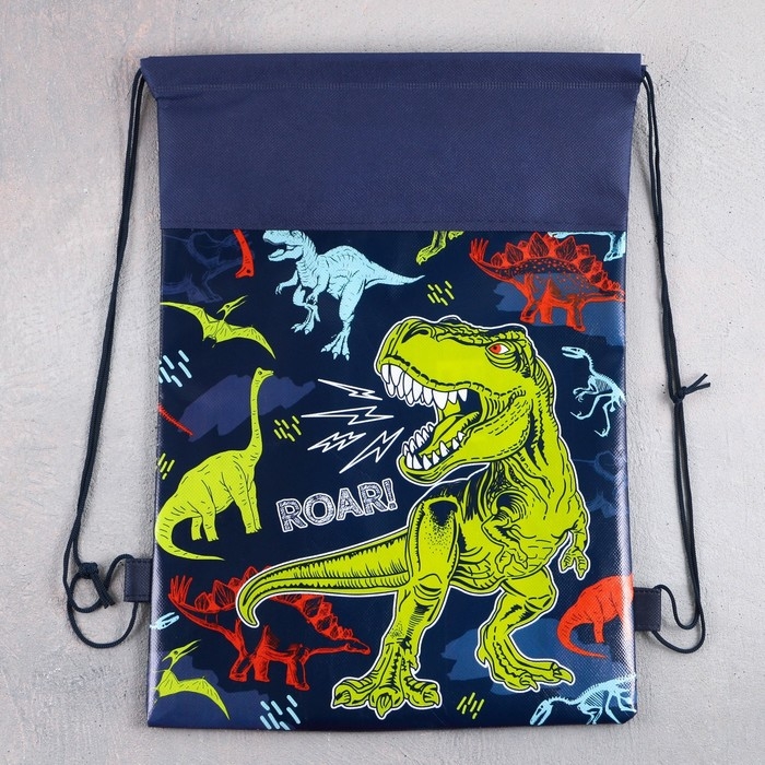 Мешок для обуви «Динозавр: Дино» полиэстер, размер 30 х 40 см Мешок для обуви «Динозавр: Дино» полиэстер, размер 30 х 40 см