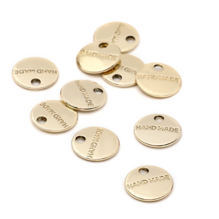 Подвеска &laquo;Ручная работа&raquo;, набор 10 шт., цвет золото