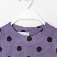 Платье детское KAFTAN "Горох", р. 32 (110-116), сиреневый Платье детское KAFTAN "Горох", р. 32 (110-116), сиреневый