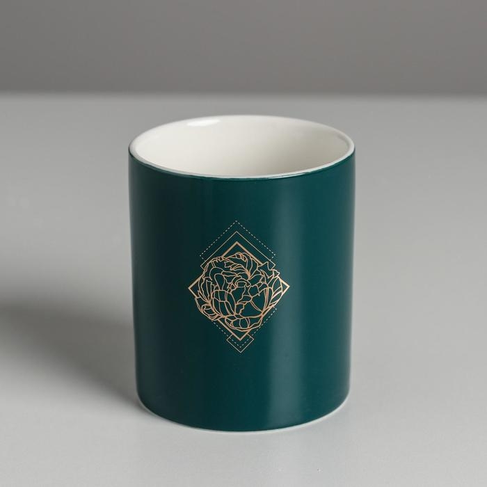 Горшок для цветов с тиснением, &laquo;Роза&raquo;, 8 х 9.5 см