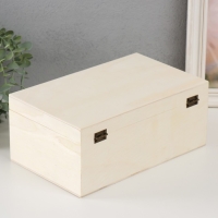 Шкатулка дерево под роспись "Прямоугольная" замок пряжка 26,5х16,5х11 см